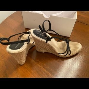 Banana Republic Black Belieze Wedge Sandle
